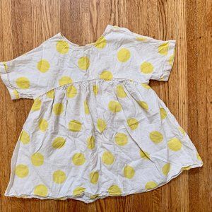 Zara Yellow Polka Dot Dress, Size 2-3
